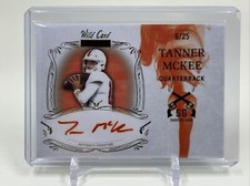 2023 Wild Card Matte Draft Picks Football Tanner McKee White On Card Auto 6/25