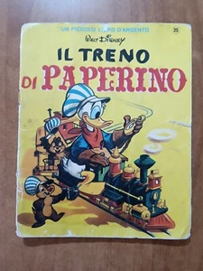 UN PICCOLO LIBRO D'ARGENTO n. 25 IL TRENO DI PAPERINO 1° ed. Mondadori 1966 - Foto 1 di 5