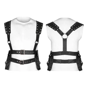 Punk Rave Heren Harness - Gothic - Post-Apocalyptic- Fetisj - Steampunk - S-217 - Bild 1 von 11