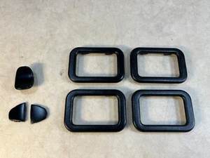 BMW 7 E23 GENUINE Inner Door Handle Covers SET + Armrest Trims BLACK - Picture 1 of 10