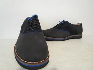 Bass Mens Burlington Nubuck Lace Up Dress Oxford Shoes Black/ Limoges 7 7.5 9.5 - Picture 1 of 4