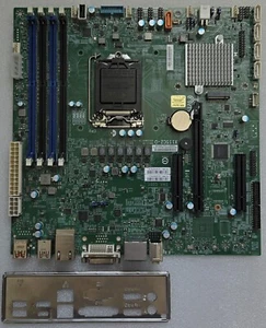 Supermicro X11SCZ-Q MicroATX Motherboard DDR4 Q370 Chipset Intel CPU I/O Shield - Afbeelding 1 van 2