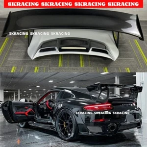 PARA PORSCHE 911 991 CARRERA S GT2 RS 12-19 MEDIA FIBRA DE CARBONO ALERÓN MALETERO - Imagen 1 de 14