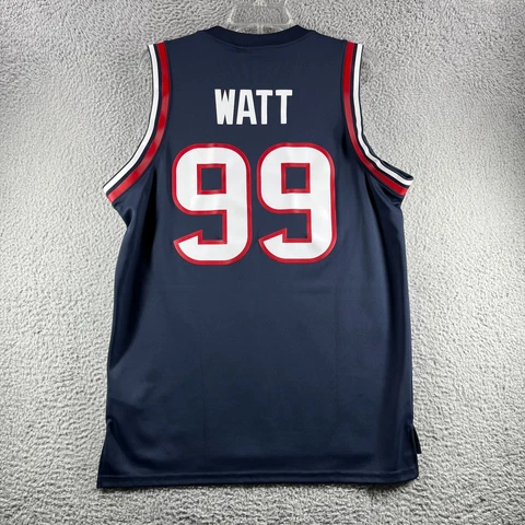 Houston Texans Jersey Mens Medium M Blue JJ Watt Sleeveless Nike NFL Team Logo Cover