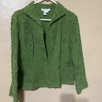 D&Y Evening  Women’s Size large Jacket Brown Swirl Appliques - Image 1 of 4