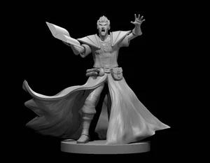 Human Male Evoker Wizard for D&D Dungeons and Dragons Pathfinder DND Mini - Picture 1 of 1