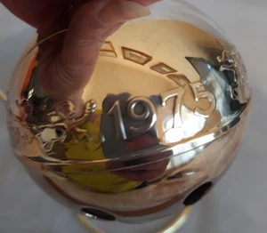 Wallace Silversmiths Silver Plated Sleigh Bell Ornament 1975 Annual Christmas - Picture 1 of 15