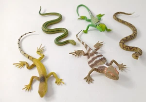 Figuras de juguete de animales del desierto pintadas a mano realistas de colección XX BRAND serpientes lagartos - Imagen 1 de 10