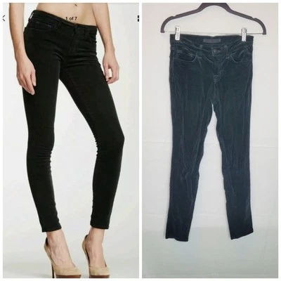 Pantalones de pana aterciopelados de bosque negro pierna ajustada J Brand #511F217 talla 25 Foto 1 de 4