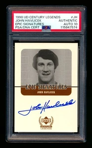 UD CENTURY LEGENDS 1999 John Havlicek en tarjeta autógrafo automático Celtics PSA ¡ADN 10! - Imagen 1 de 2