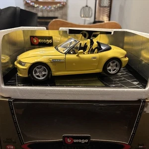 Burago 1996 BMW M Roadster Gold Collection Giallo 1:18 Diecast - Vedi Descrizione - Foto 1 di 8