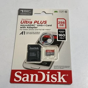 SanDisk Ultra Plus 256GB Micro SD Card Class 160MB/s microSDXC UHS-I Sealed - Picture 1 of 5