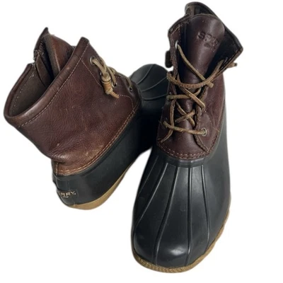 Botas Sperry Top Sider Pato Agua Salada Para Mujer’s 7M Marrón Lluvia Nieve Bota STS91176 Foto 1 de 4
