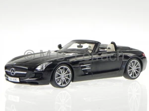 Mercedes R197 SLS AMG Roadster black diecast model car Schuco 1/43 - Picture 1 of 4