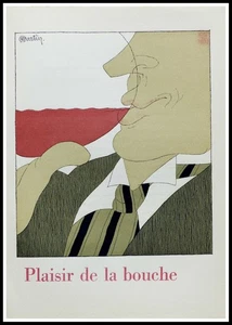 Charles MARTIN: Vergnügen des Mundes Nikolaus, Litho Schablone original signiert 1927 - Bild 1 von 4