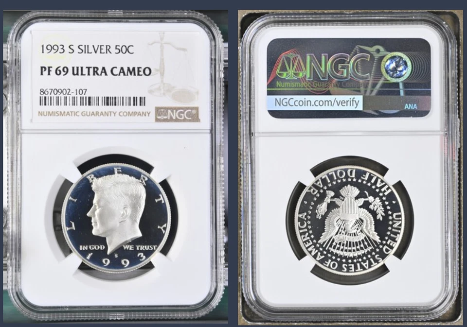 1993-S NGC PF69 ULTRA CAMEO KENNEDY HALF DOLLAR .50C *Freshly Graded Coin* - Image 1 of 1