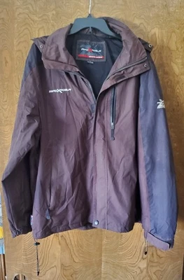 Abrigo chaqueta de lluvia marrón impermeable ZeroXposur Evolution Captured para hombre talla L Foto 1 de 4