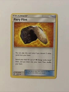 Fiery Flint 60/70 SM Dragon Majesty Pokemon NM - Picture 1 of 2