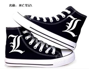 Death Note Anime Sneaker Freizeitschuhe Sportschuhe Schnürer Canvas Neu - Picture 1 of 3