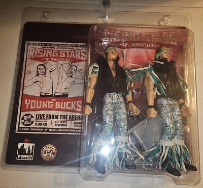 Figuras de acción The Young Bucks, Rising Stars of Wrestling, 2016 Figures Toy Co. Foto 1 de 2