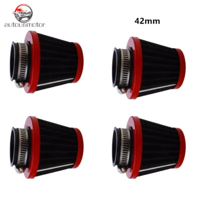 Juego de 4 cápsulas de filtro de aire 42 mm para motocicleta Honda Kawasaki CB650 1979-80 MTX200 Foto 1 de 4