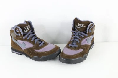 Botas al tobillo vintage de los 90 Nike para mujer 6,5 caldera envejecida senderismo marrón púrpura Foto 1 de 4