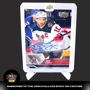 Ben Street 2019-20 Upper Deck AHL Auto Card #30 Binghamton Devils - Bild 1 von 2