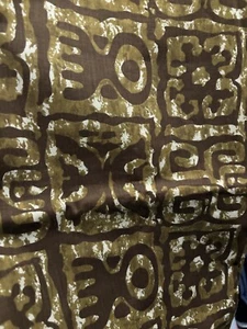 Vintage 50s Fabric Cotton Tiki Tribal Hawaiiana Design Mens Shorts Swim 44 x 38” - Picture 1 of 9