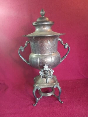 Antique 1890's Silverplate Victorian Hot Water Server - Imagem 1 de 4