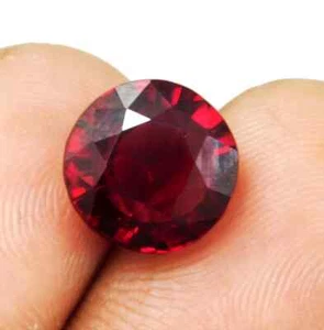 11x11 MM Nice Burma Dark Blood Red Ruby Round Cut Loose Gemstone 9.05 Ct - Picture 1 of 5