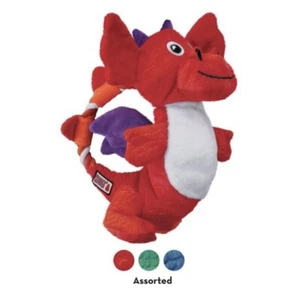 Kong Dragon Knots Squeaky Plush Dog Toy with Rope Brand New Red Dragon Wales Med - Picture 1 of 2