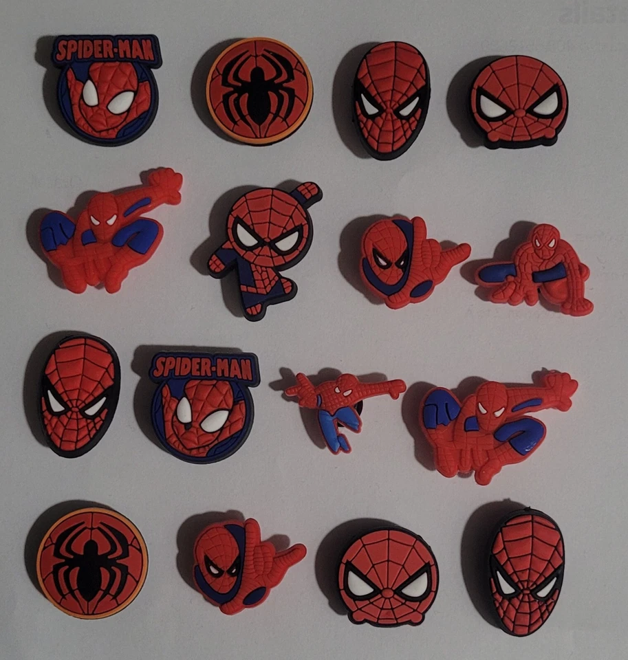 16 piezas. Dijes para zapatos Spiderman para cocodrilos Foto 1 de 1