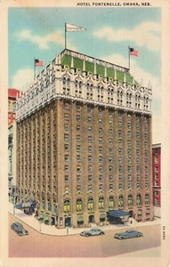 Hotel Fontenelle, Omaha, Nebraska Vintage PC Posted 1937 - Picture 1 of 2