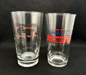 Pappasito's Cantina Tumbler Different Design & Size Glasses Lot of 2 - Picture 1 of 9