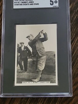 BOBBY JONES 1935 J.A. Pattreiouex Sporting Events Stars SGC 5+ CNTERD  NEW GRADE - Image 1 of 2