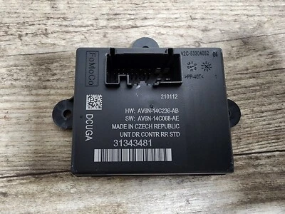 A136 - 2012 VOLVO S60 ЗАДНЯЯ ПРАВАЯ ПАССАЖИРСКАЯ ДВЕРЬ МОДУЛЬ УПРАВЛЕНИЯ 31343481 - Изображение 1 из 2