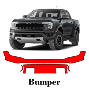 Front bumper PreCut PPF Paint Protection Film For Ford Ranger Raptor 2024-2025 - Picture 1 of 7