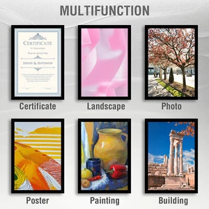 13x19 Wooden Picture Frame Displays Photos Posters Real Glass Wall Mounting - Picture 1 of 8