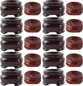 Espositore Base in Legno per Sfera di Cristallo Uovo Pietra Decorazione 20 PZ 2 Misure - Foto 1 di 4