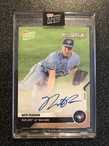 NATE PEARSON 2020 Topps Now Postseason CALL-UP RC AUTO SERIAL# 32/99 BLUE JAYS