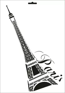 Wandschablone Maler T-shirt Schablone W-408 Eiffel Paris ~ UMR Design - Picture 1 of 1