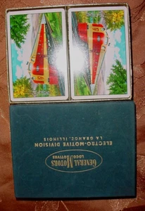 Cartas de juego vintage - Baraja doble - G.M. Diseño de ferrocarril electromotriz - Imagen 1 de 2