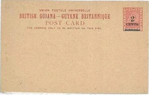 15313 - BRITISH GUIANA - Postal History -  STATIONERY CARD   H&G # 6a - Picture 1 of 1