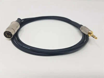 Naim B&O Quad AUX input cable 3.5mm Mini Jack to 5 Pin Din Van Damme Lead 1m - Image 1 of 4