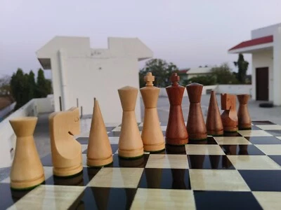 3,5 Zoll Holz Pony Schachfiguren Set, minimalistisches Design Pony Schachfiguren Set - Bild 1 von 4