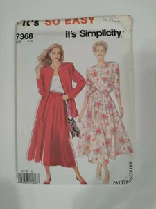 VINTAGE SIMPLICITY MISSES JACKET SKIRT PATTERN - 7368 - Picture 1 of 4