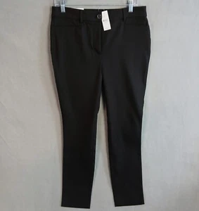 Loft Womens The Sutton Skinny Stretch Dress Pants Size 6 Black Career NWT - Picture 1 of 15