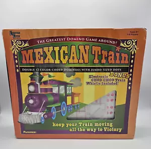 Juego de dominó tren mexicano puntos jumbo 12 colores con silbato tren -nuevo- - Imagen 1 de 6