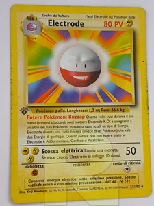 Electrode ® Set Base 21/102 Rara ® Pokemon 1ª EDIZIONE ® Italiano ® Good- - Picture 1 of 3