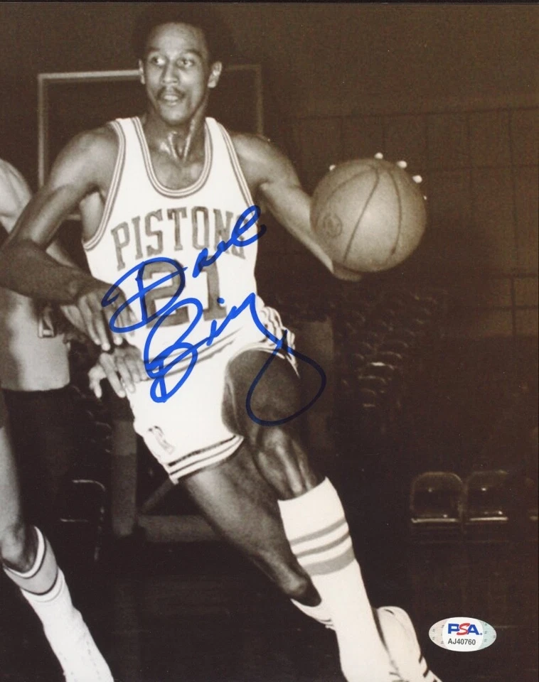 Dave Bing Signed Pistons 8x10 Photo PSA COA  A2 - Image 1 of 1